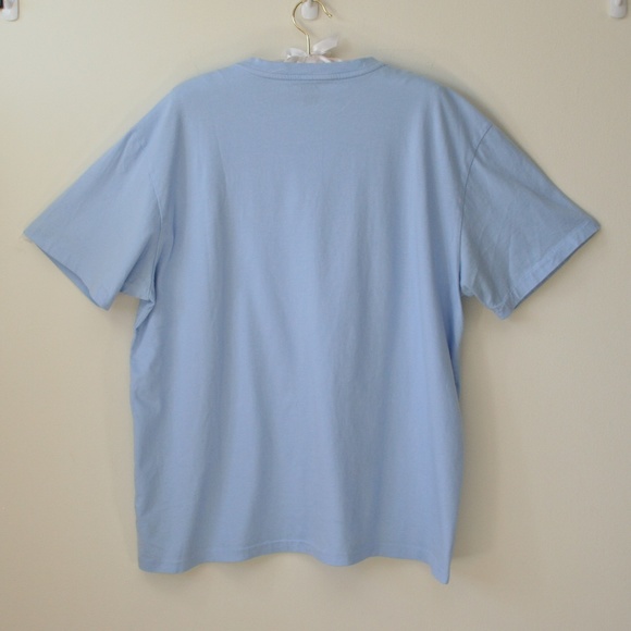 Polo V-Neck Tee - Lt Blue w/ Orange Pony - Picture 3 of 6